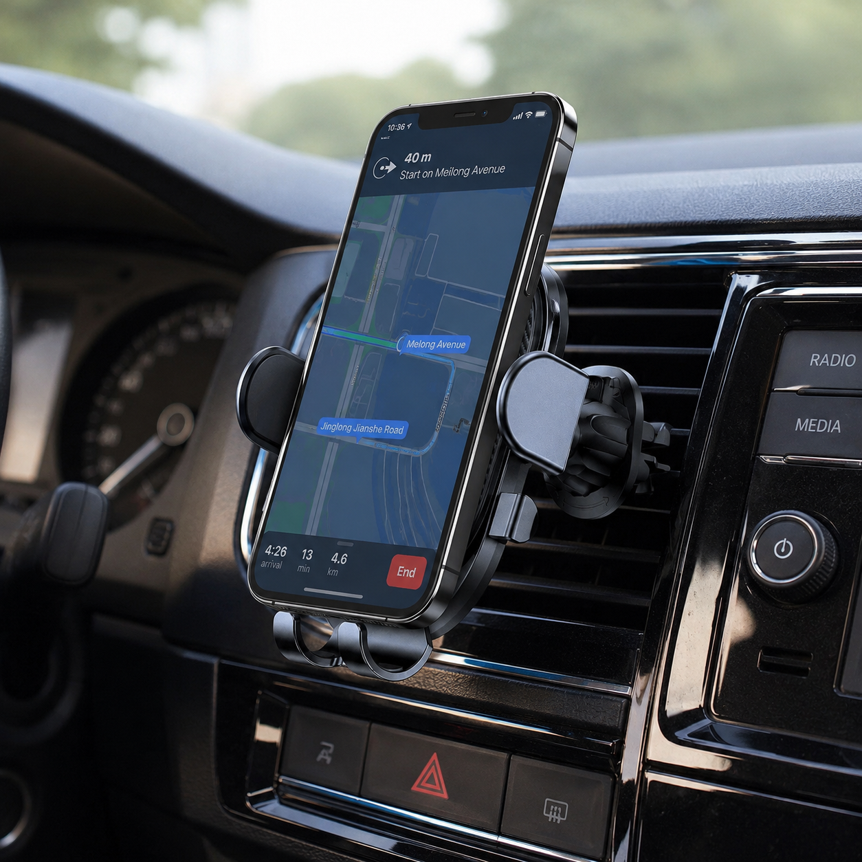 Universal Phone Holder With Hook Clip For Car Vent