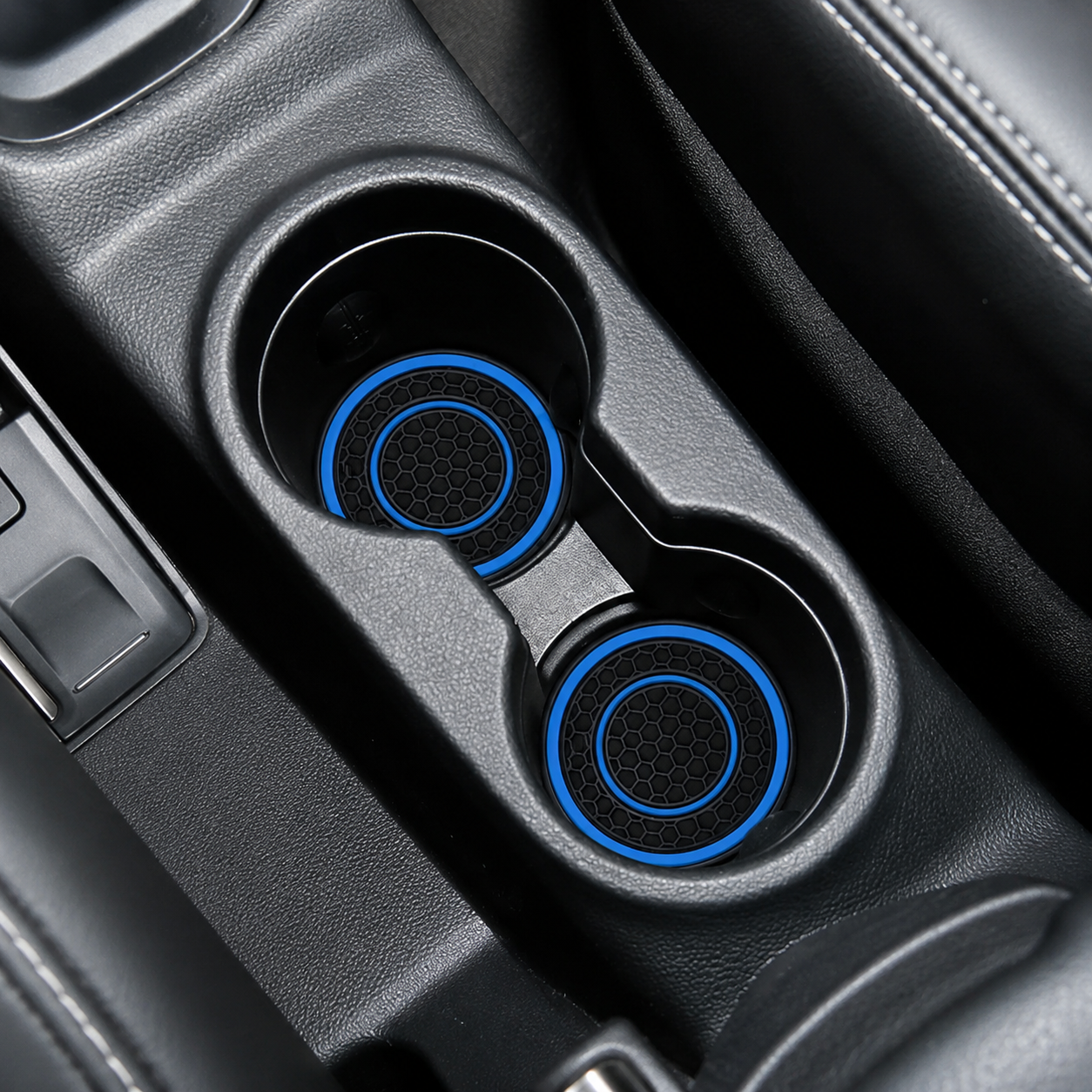 2 Piece Rubber Car Cup Holder Mat Set