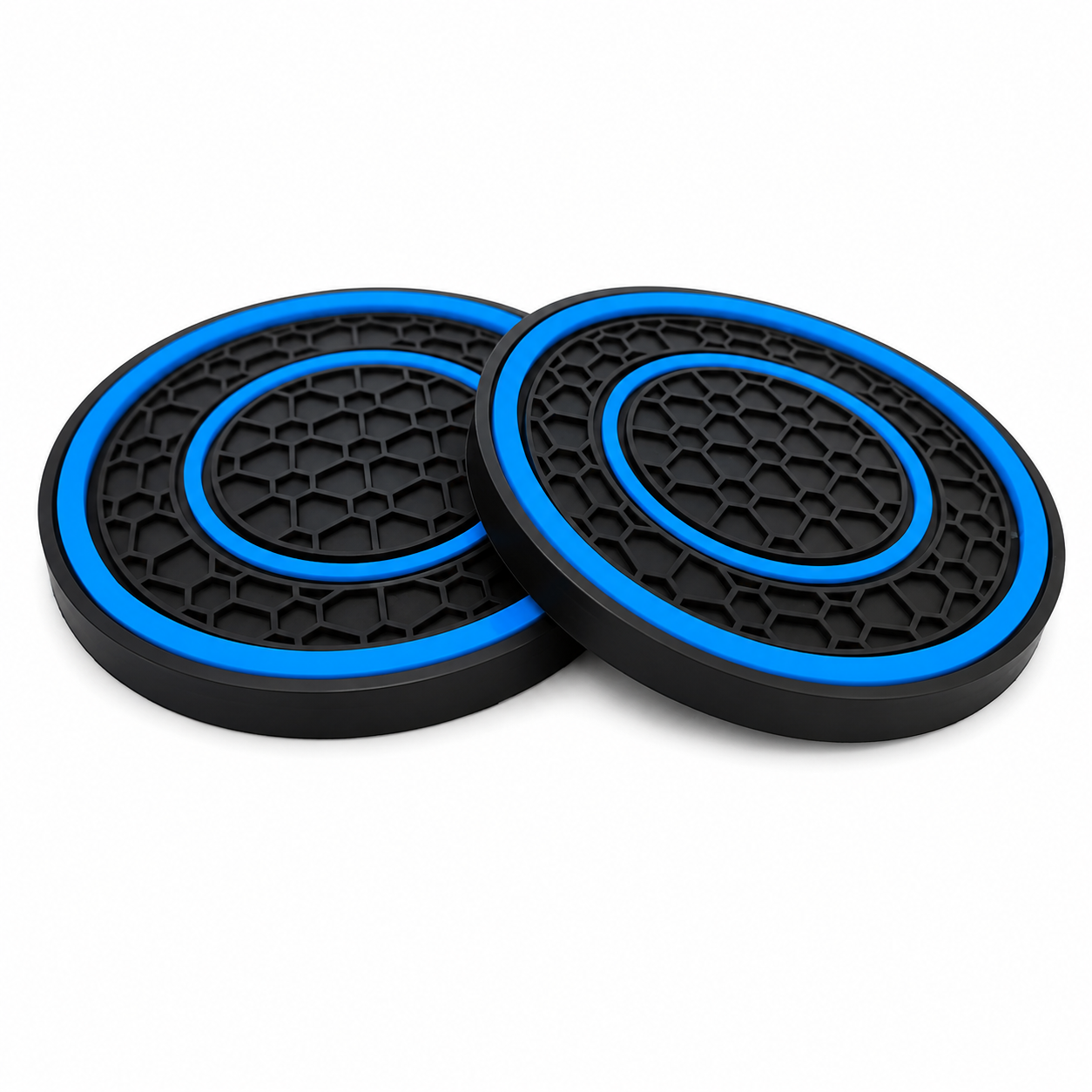 2 Piece Rubber Car Cup Holder Mat Set