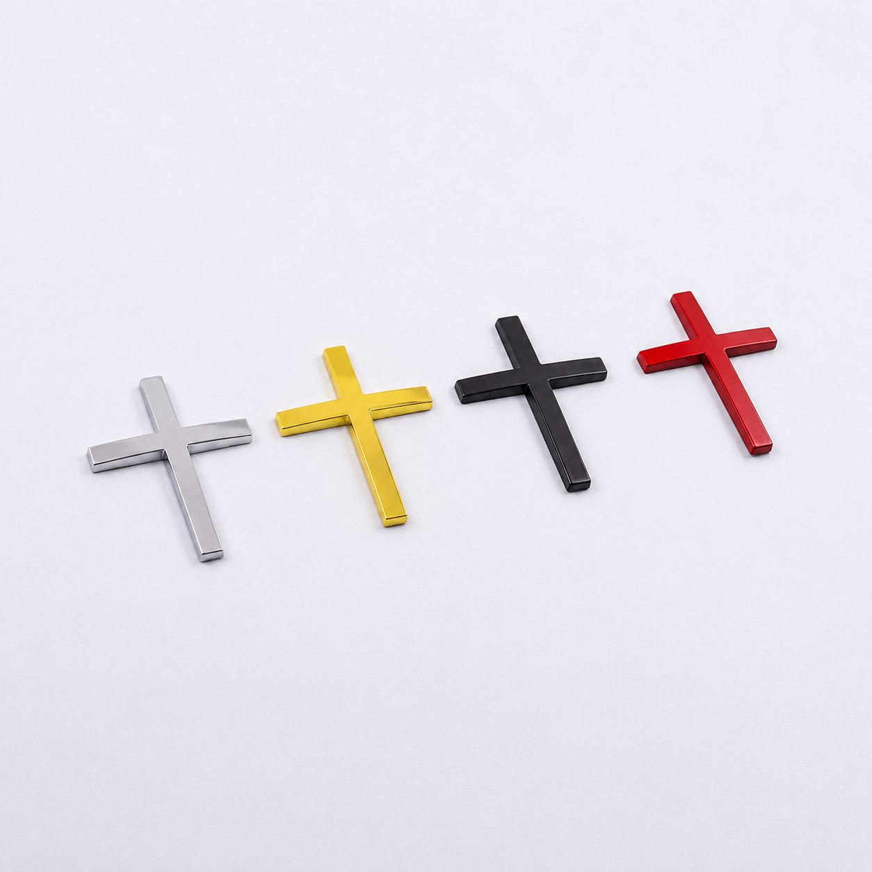 Metallic Cross Car Bumper Sticker Rear Scratch Covering