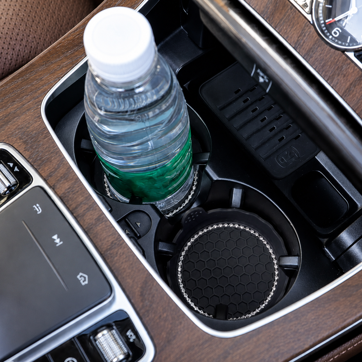 2 Pieces Of Universal Non Slip Car Cup Holder Coaster Set 