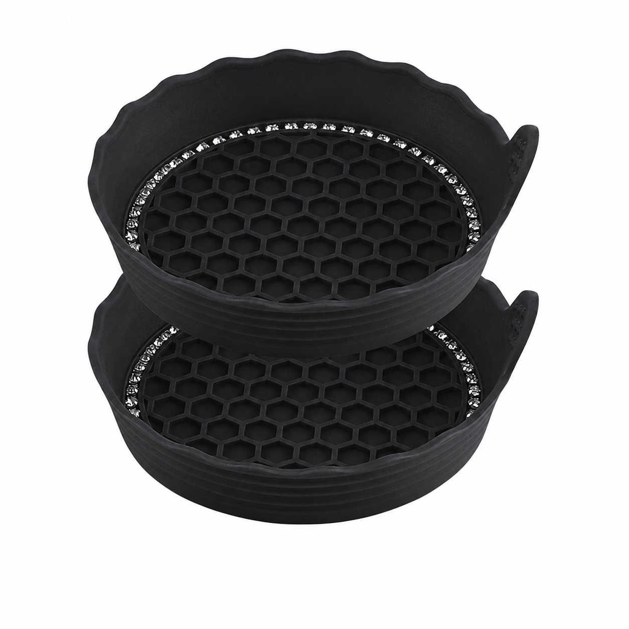 2 Pieces Of Universal Non Slip Car Cup Holder Coaster Set 