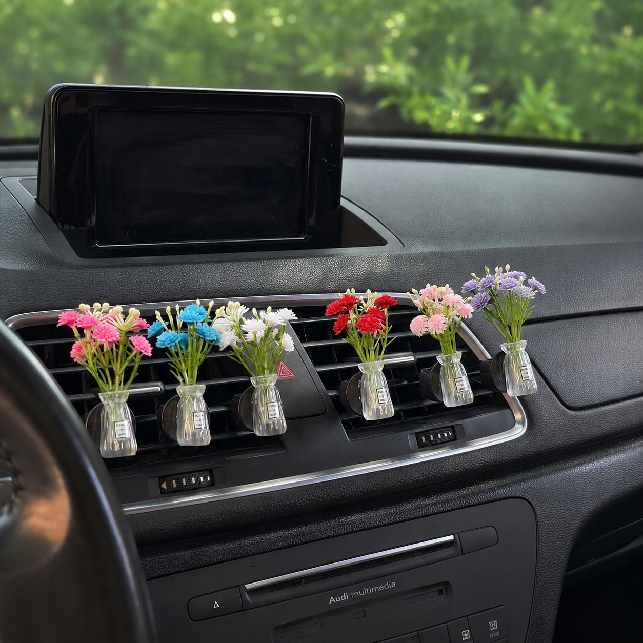 Artificial Carnation Car Vent Fragrance Diffuser Clip