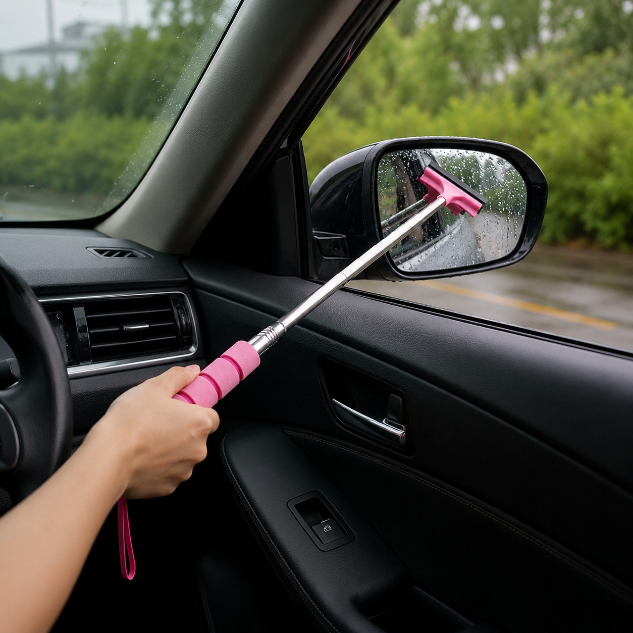Multi Function Car Rearview Mirror Glass Cleaner