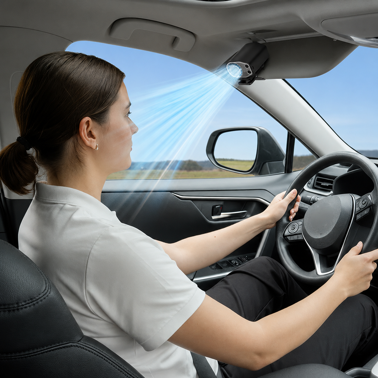 Rechargeable Clip On Adjustable Cooling Car Fan