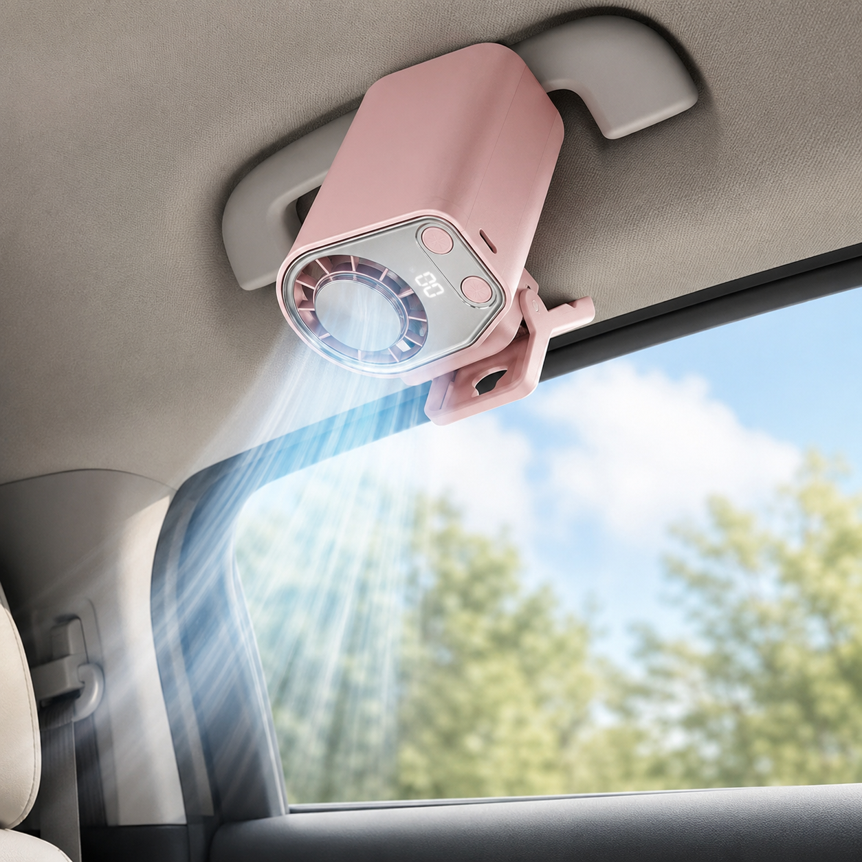 Rechargeable Clip On Adjustable Cooling Car Fan
