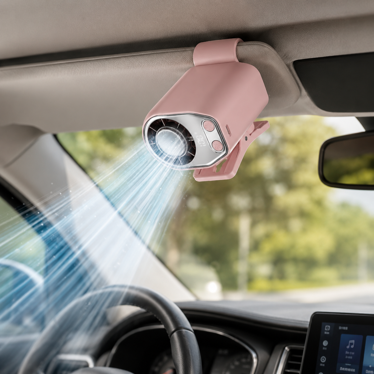 Rechargeable Clip On Adjustable Cooling Car Fan
