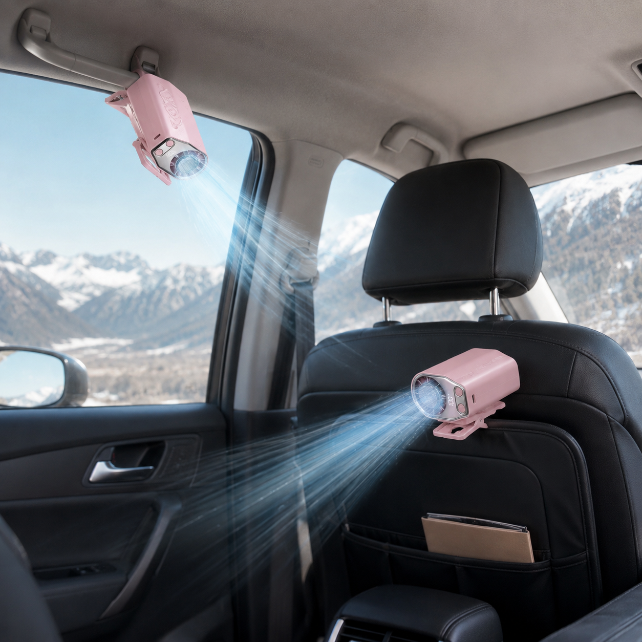 Rechargeable Clip On Adjustable Cooling Car Fan