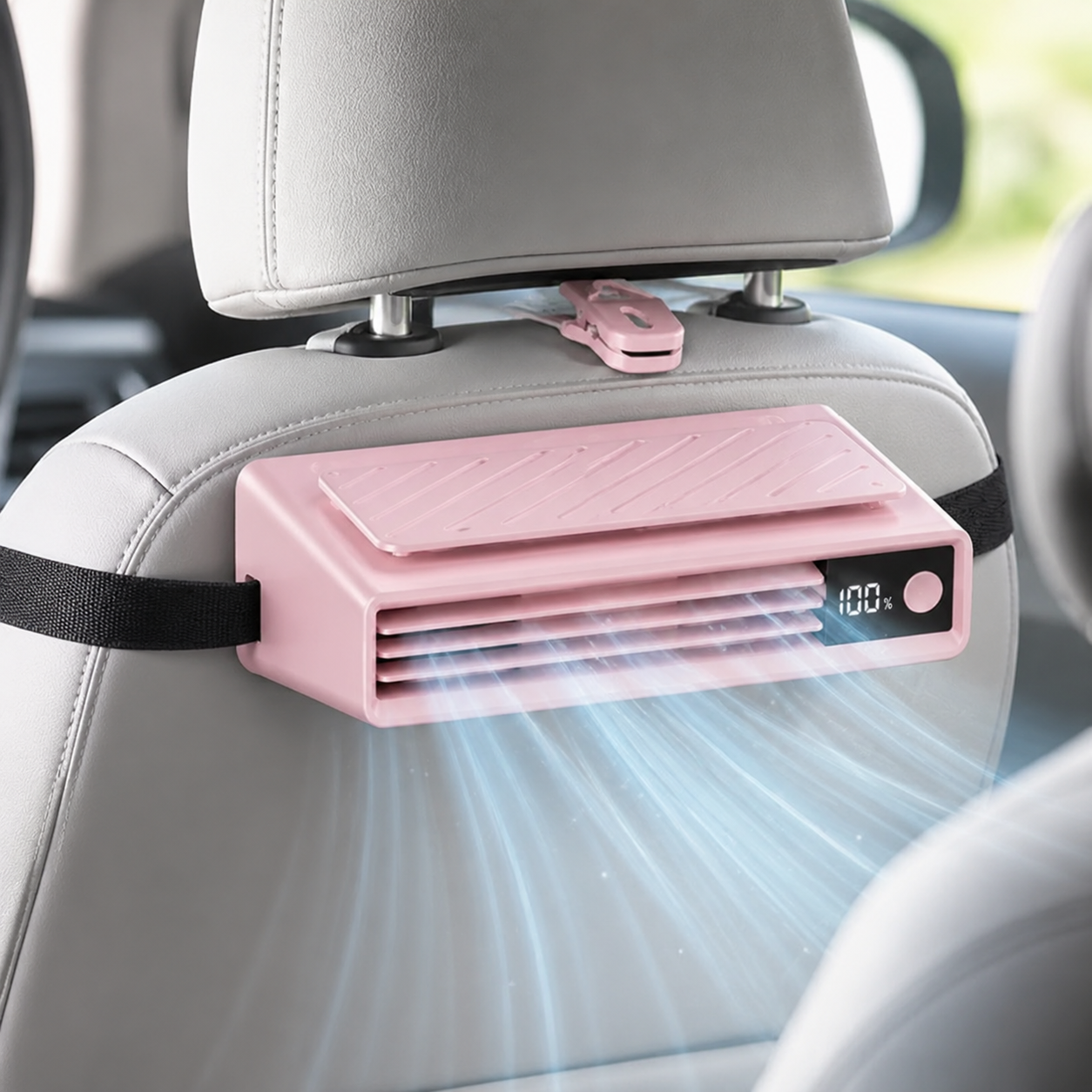 Rechargeable Clip On Adjustable Cooling Car Fan