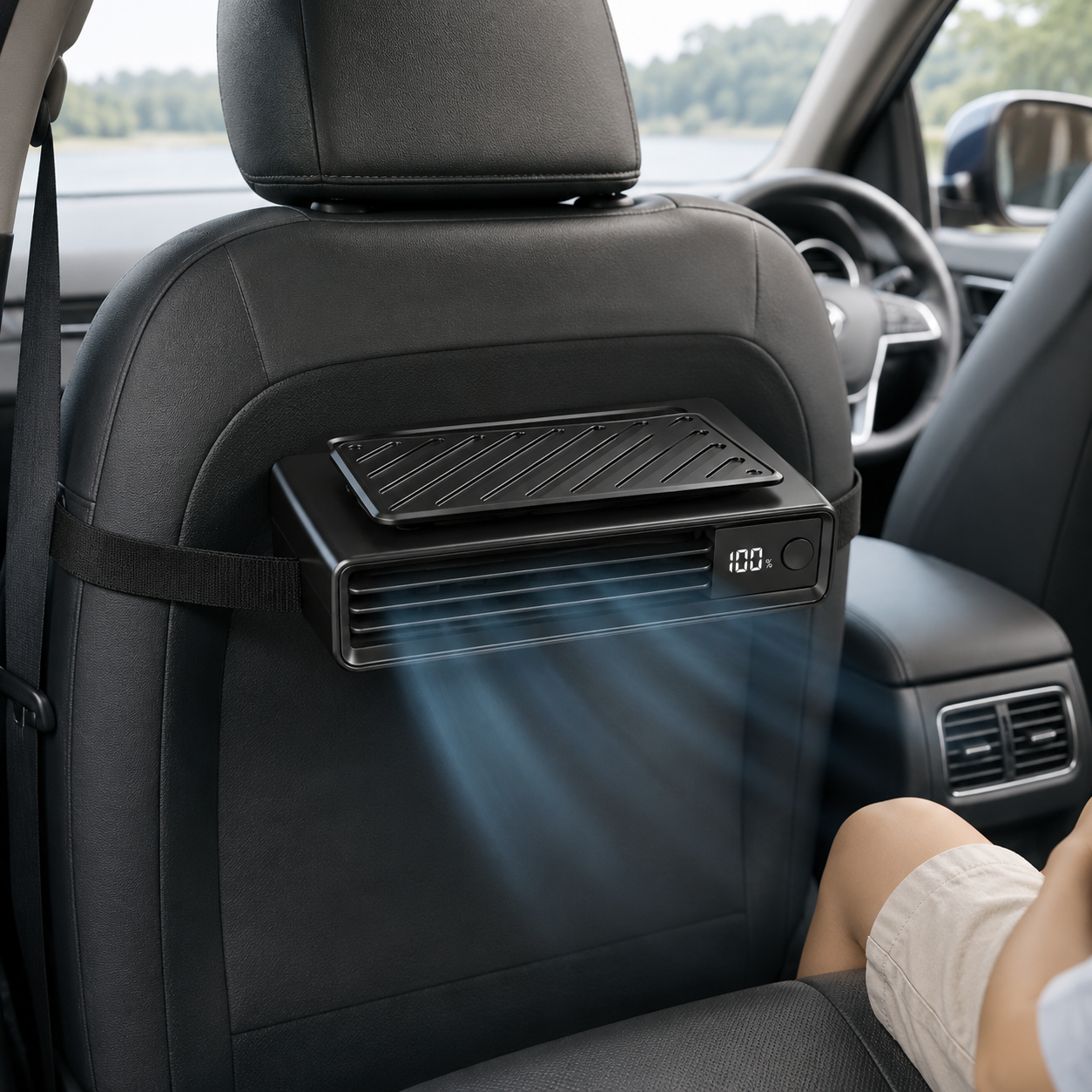 Rechargeable Clip On Adjustable Cooling Car Fan