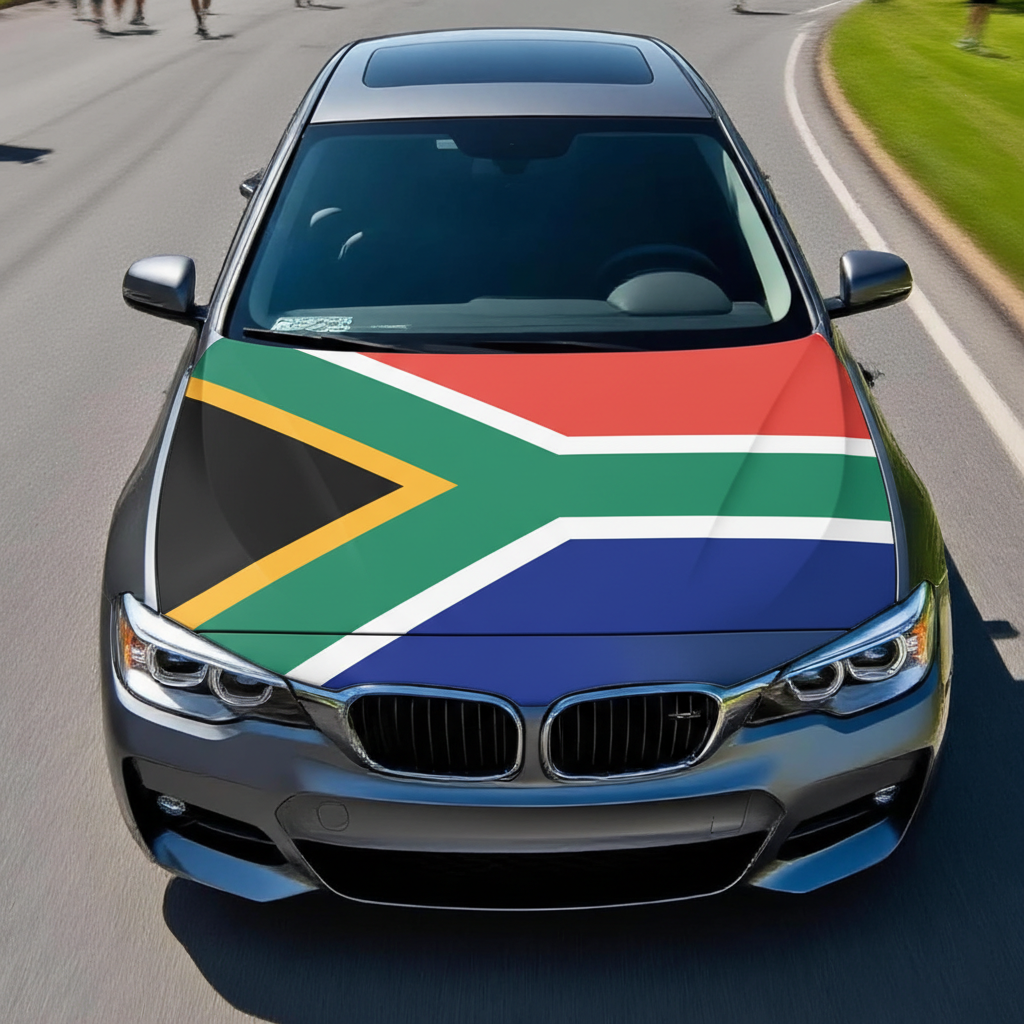 Official FIFA 2026 South Africa Flag Car Hood Cover