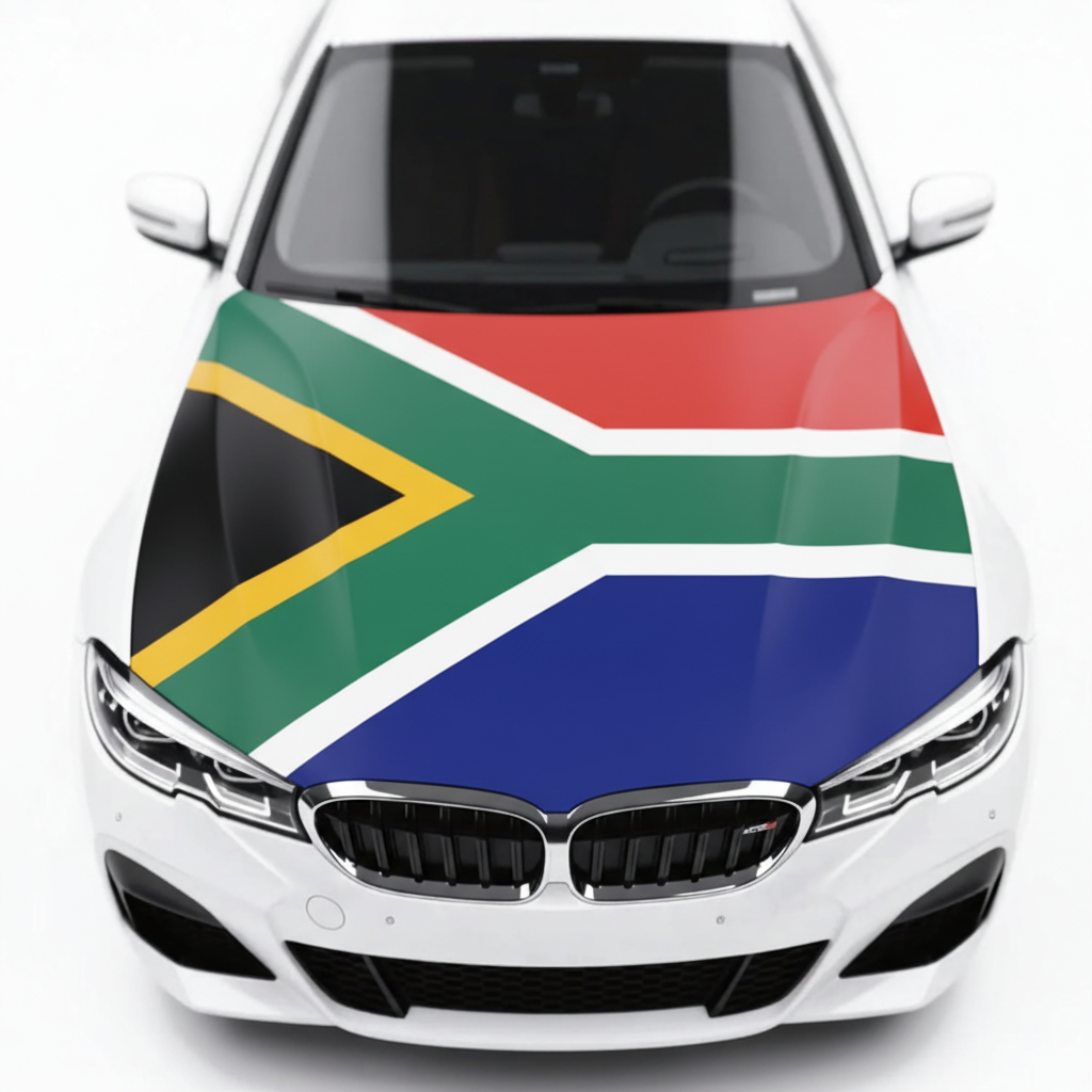 Official FIFA 2026 South Africa Flag Car Hood Cover