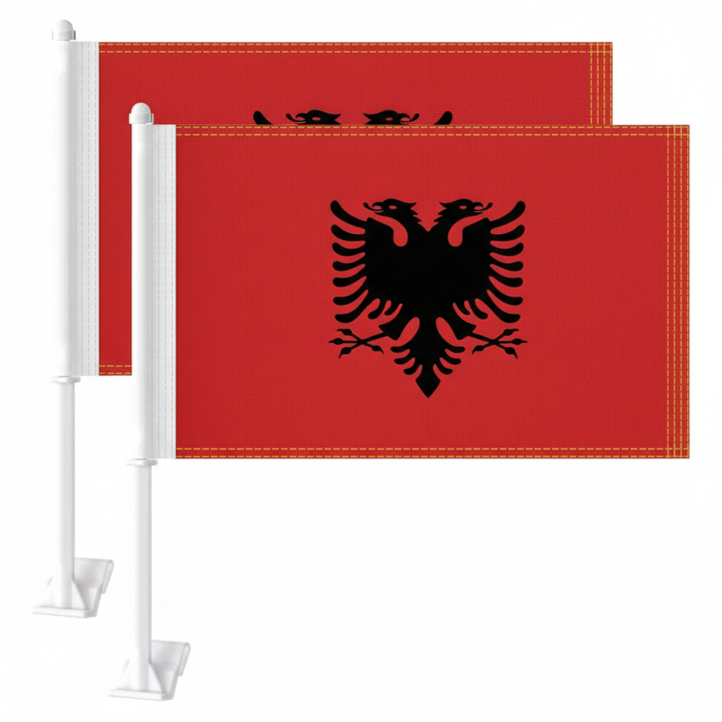 Official FIFA 2026 Albania Car Flag