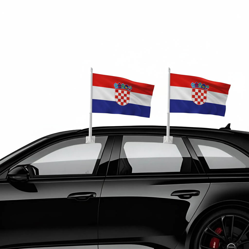 Official FIFA 2026 Croatia Car Flag