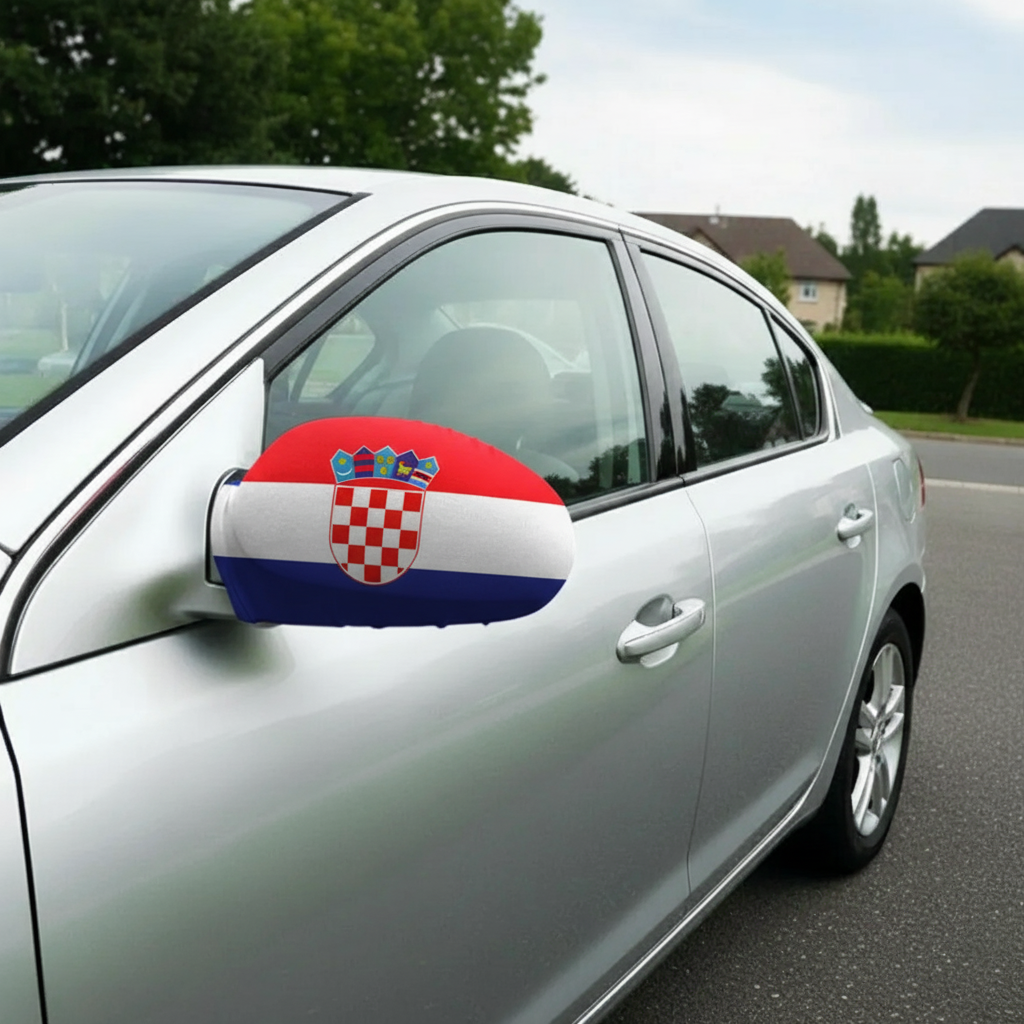 Official FIFA 2026 Croatia Car Mirror Flag