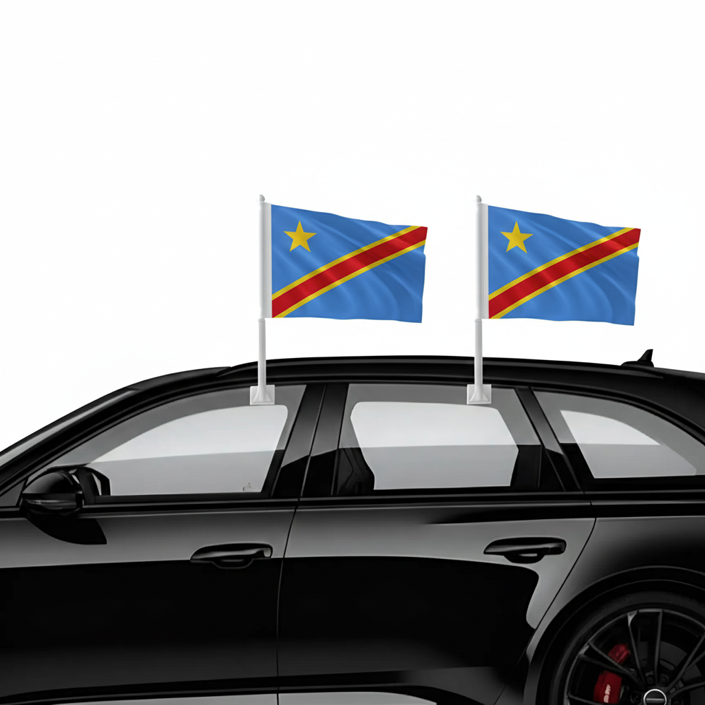 Official FIFA 2026 Democratic Republic of the Congo Car Flag