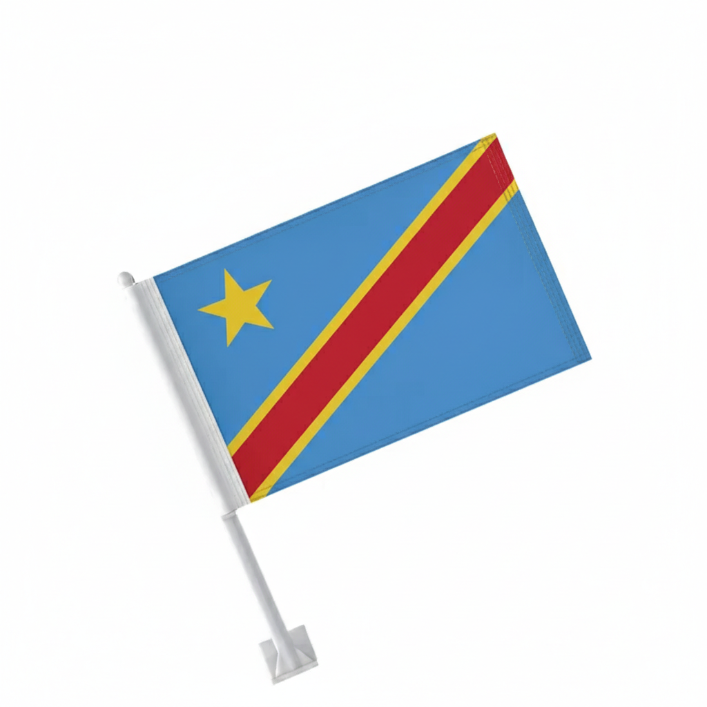 Official FIFA 2026 Democratic Republic of the Congo Car Flag