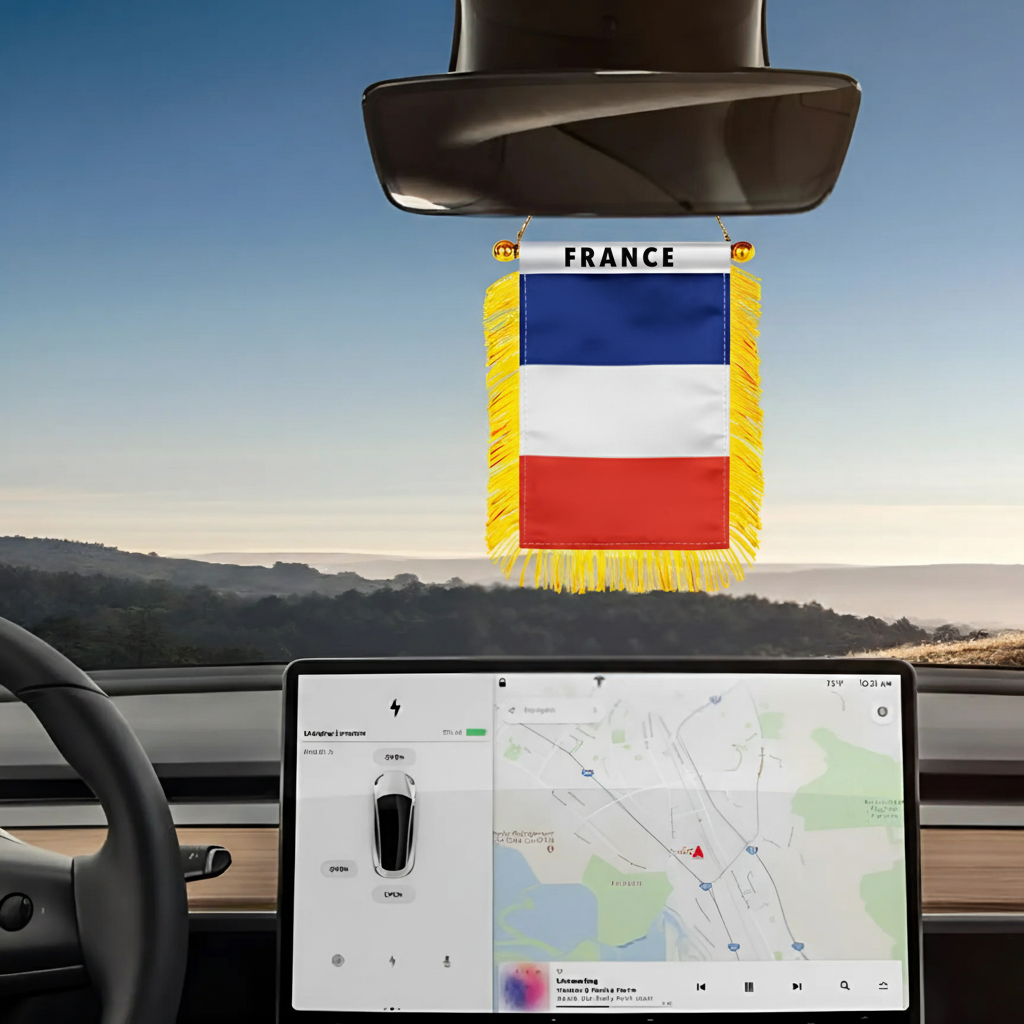Official FIFA 2026 France Car Window Mini Decorative Flag