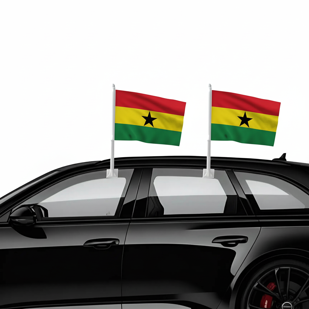 Official FIFA 2026 Ghana Car Flag