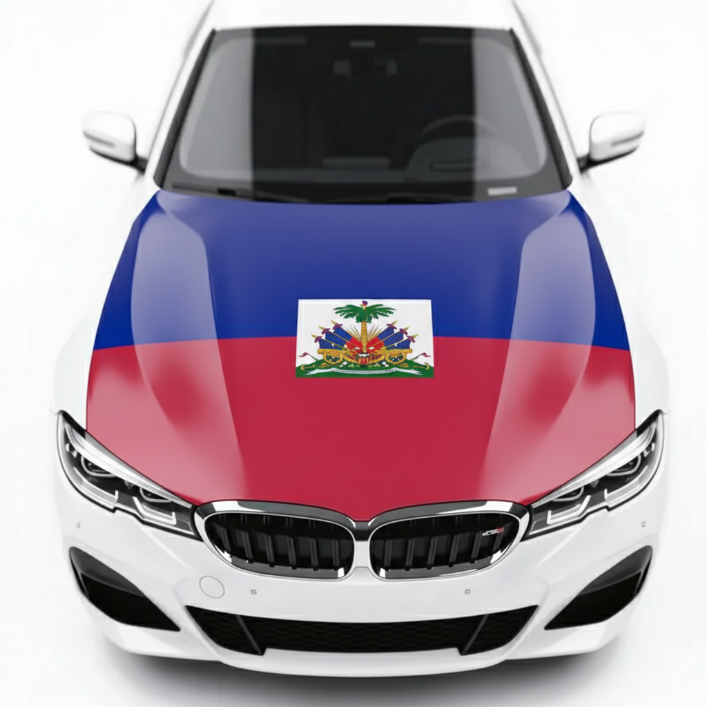 Official FIFA 2026 Haiti Flag Car Hood Cover