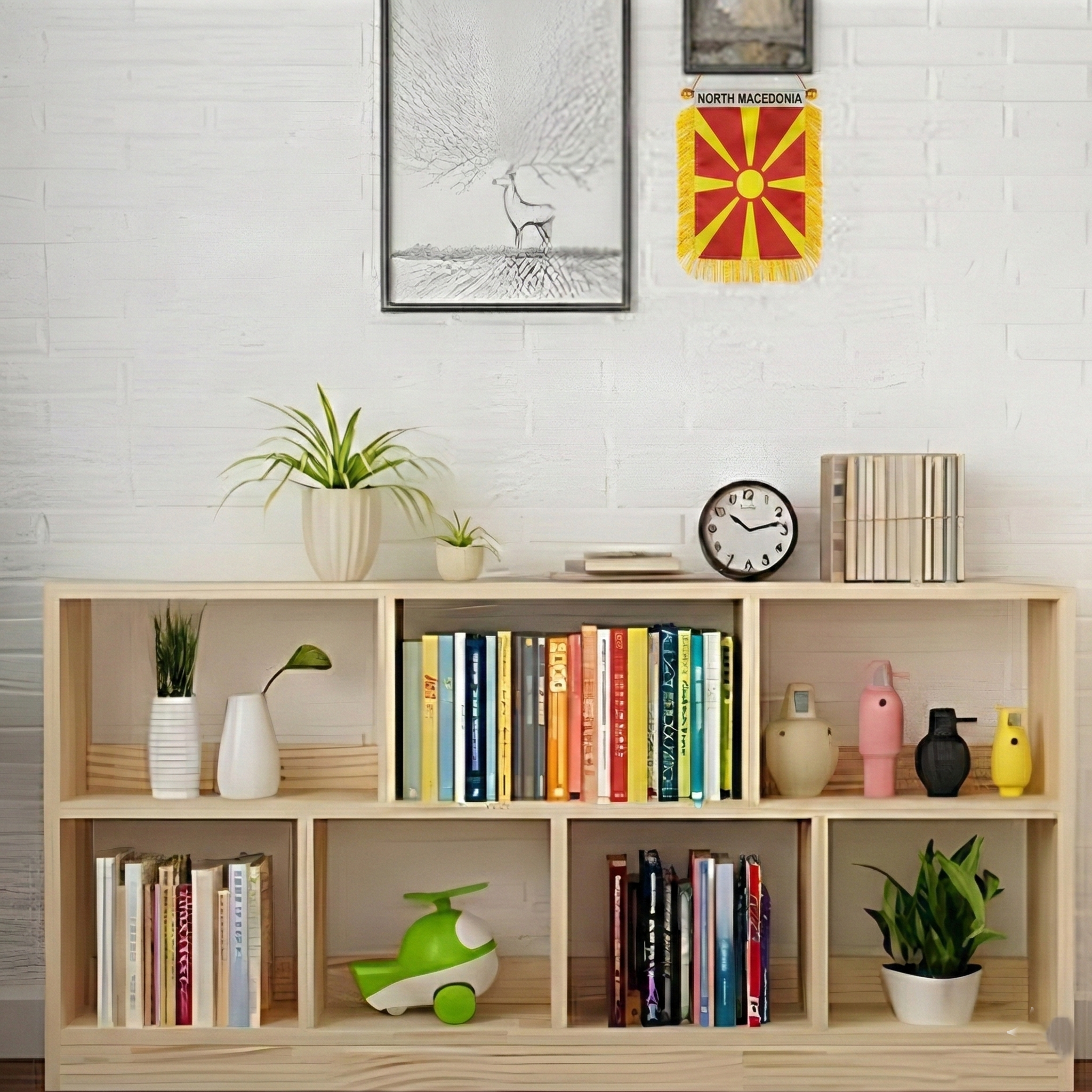 Official FIFA 2026 North Macedonia Car Window Mini Decorative Flag