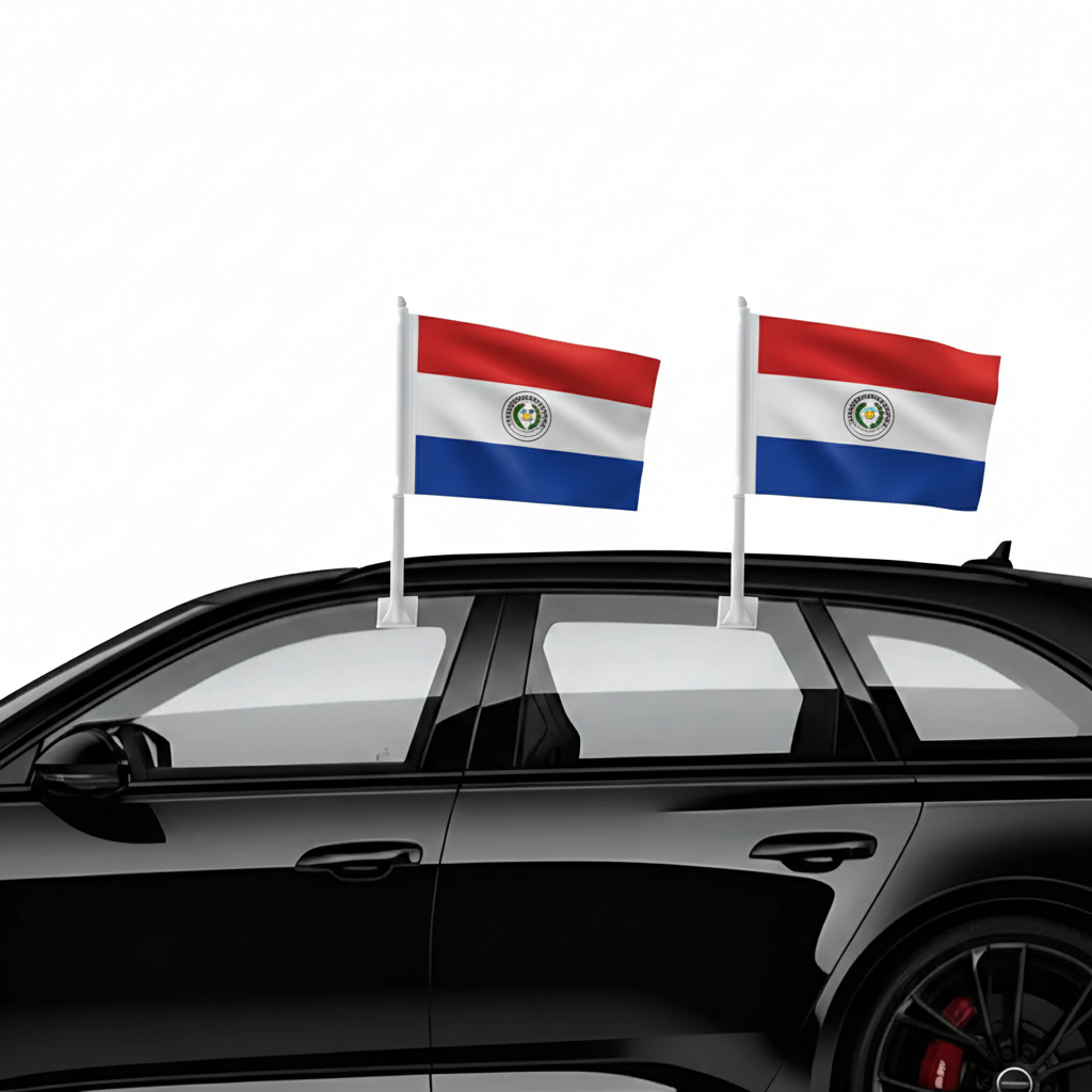 Official FIFA 2026 Paraguay Car Flag