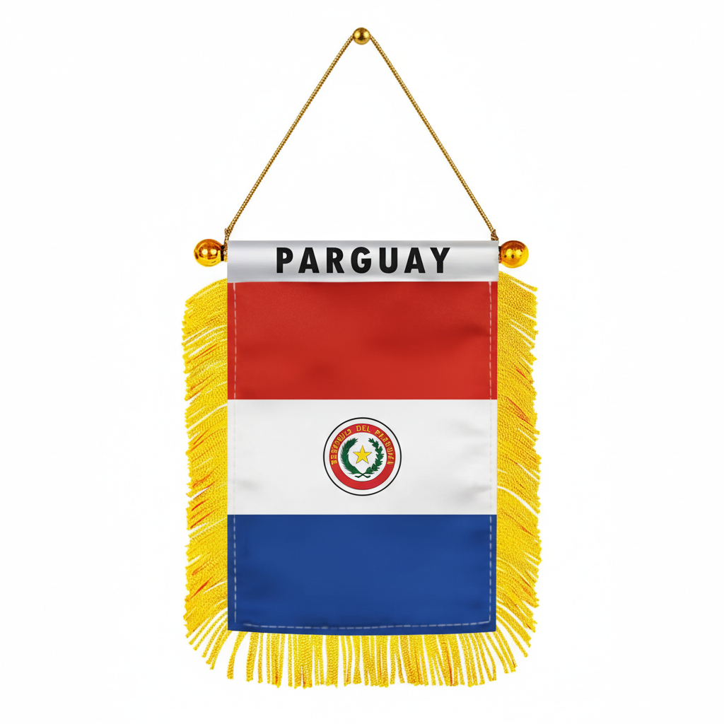 Official FIFA 2026 Paraguay Car Window Mini Decorative Flag