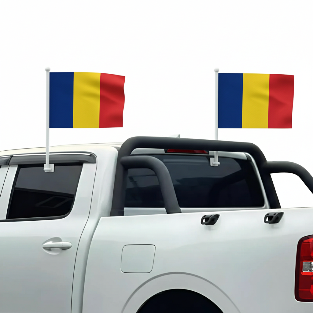 Official FIFA 2026 Romania Car Flag