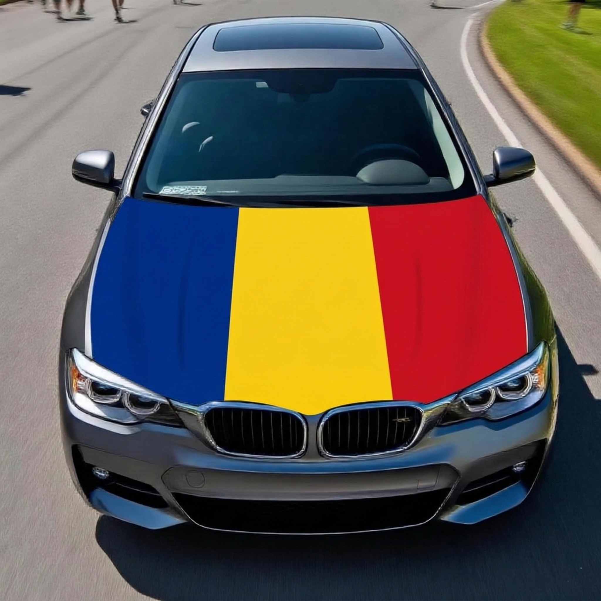 Official FIFA 2026 Romania Flag Car Hood Cover