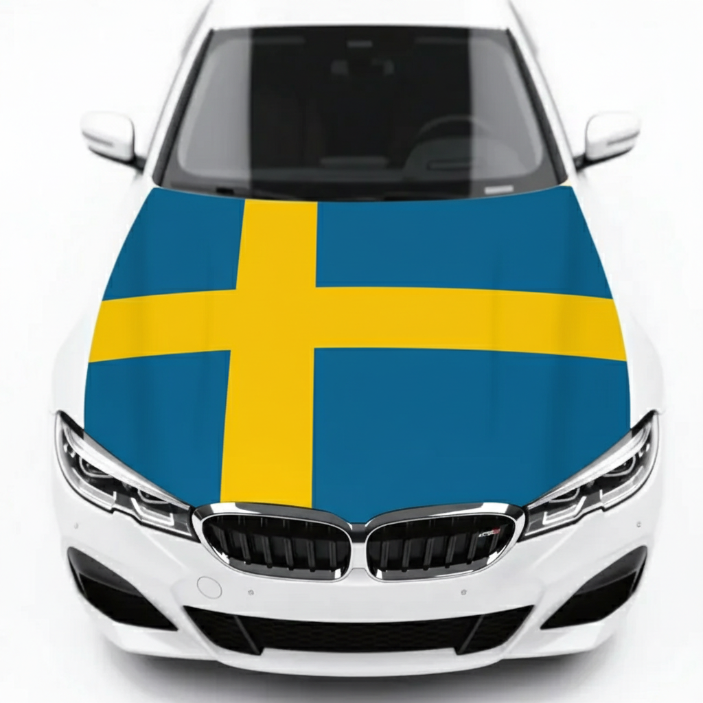 Official FIFA 2026 Sweden Flag Car Hood Cover