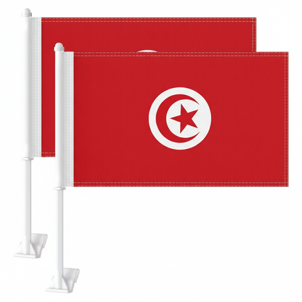 Official FIFA 2026 Tunisia Car Flag