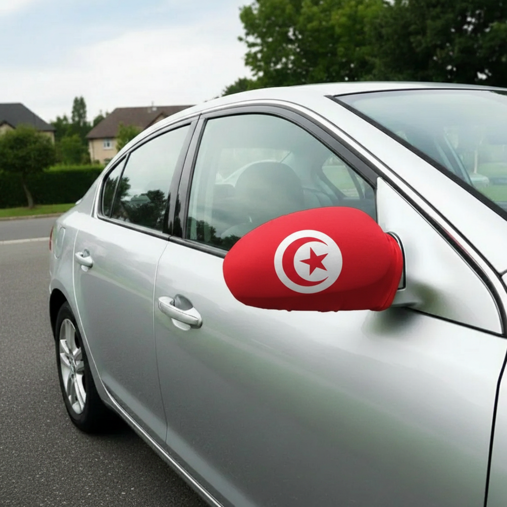 Official FIFA 2026 Tunisia Car Mirror Flag