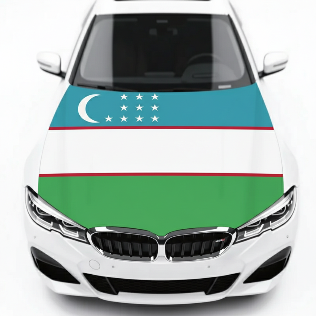 Official FIFA 2026 Uzbekistan Flag Car Hood Cover