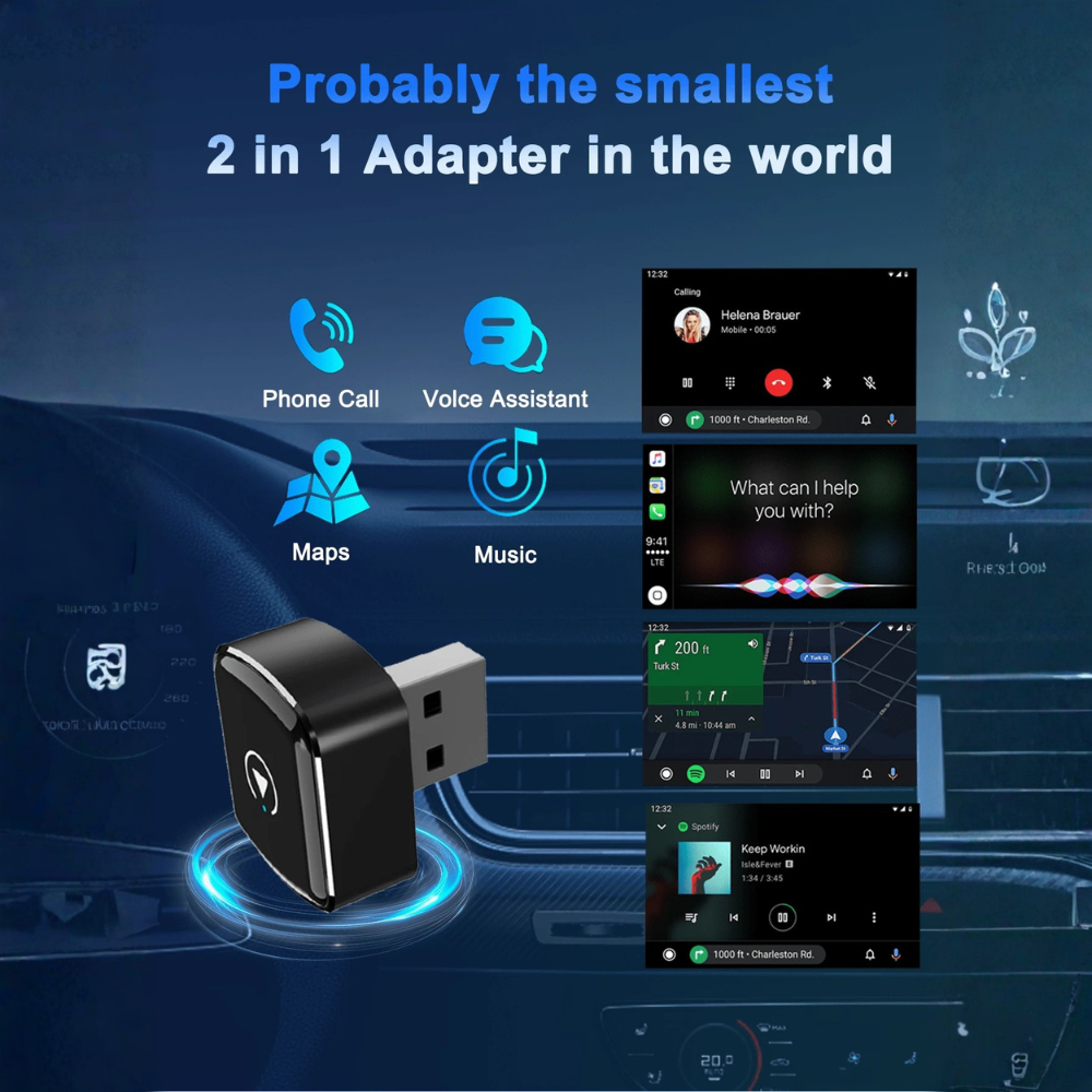 Wireless Automatic Reconnect Super Mini CarPlay Adapter Compatible With Built In CarPl 