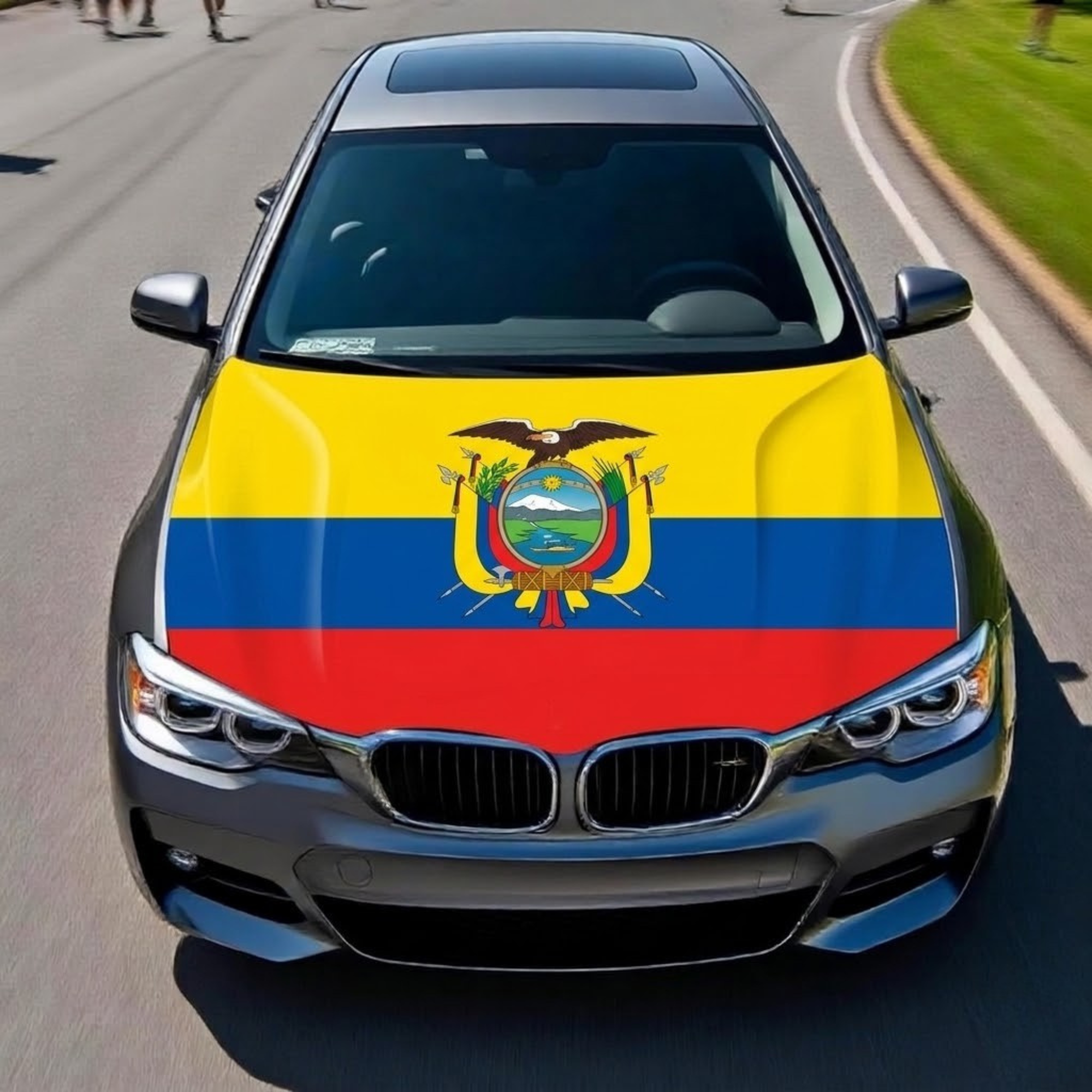 Official FIFA 2026 Ecuador Flag Car Hood Cover