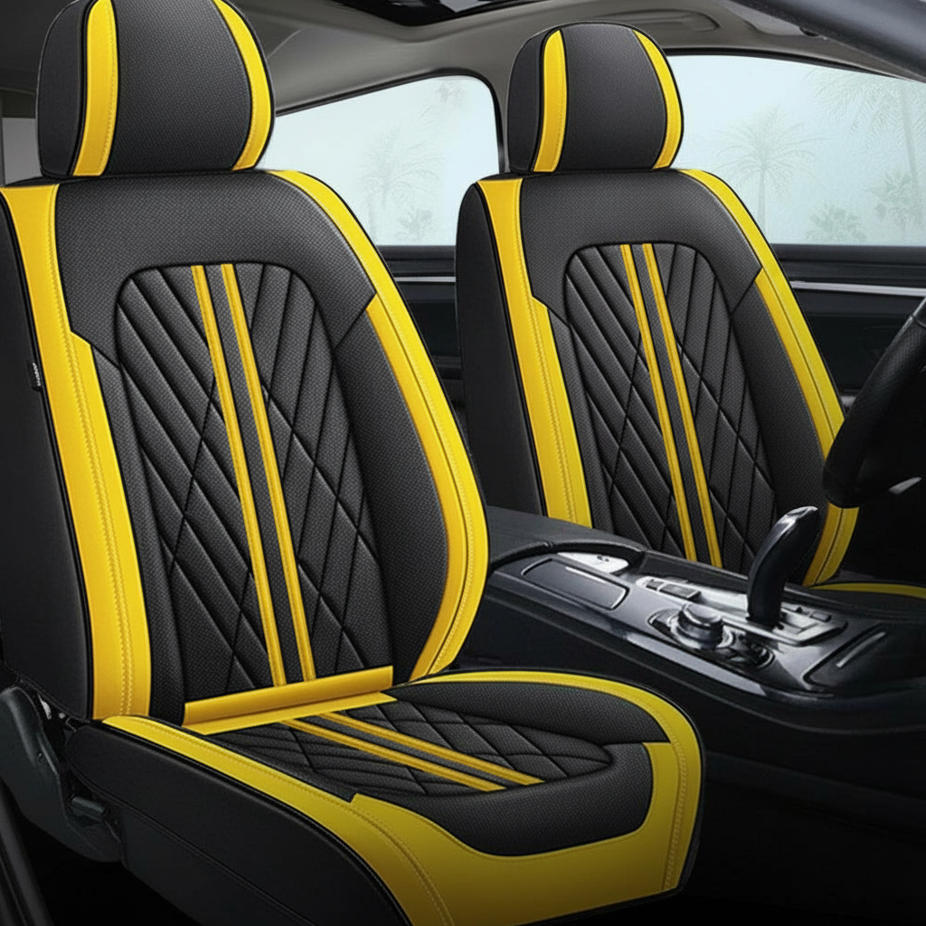 Ultra Car Seat Covers With Leather Design And Airbag Compatibility For Cars