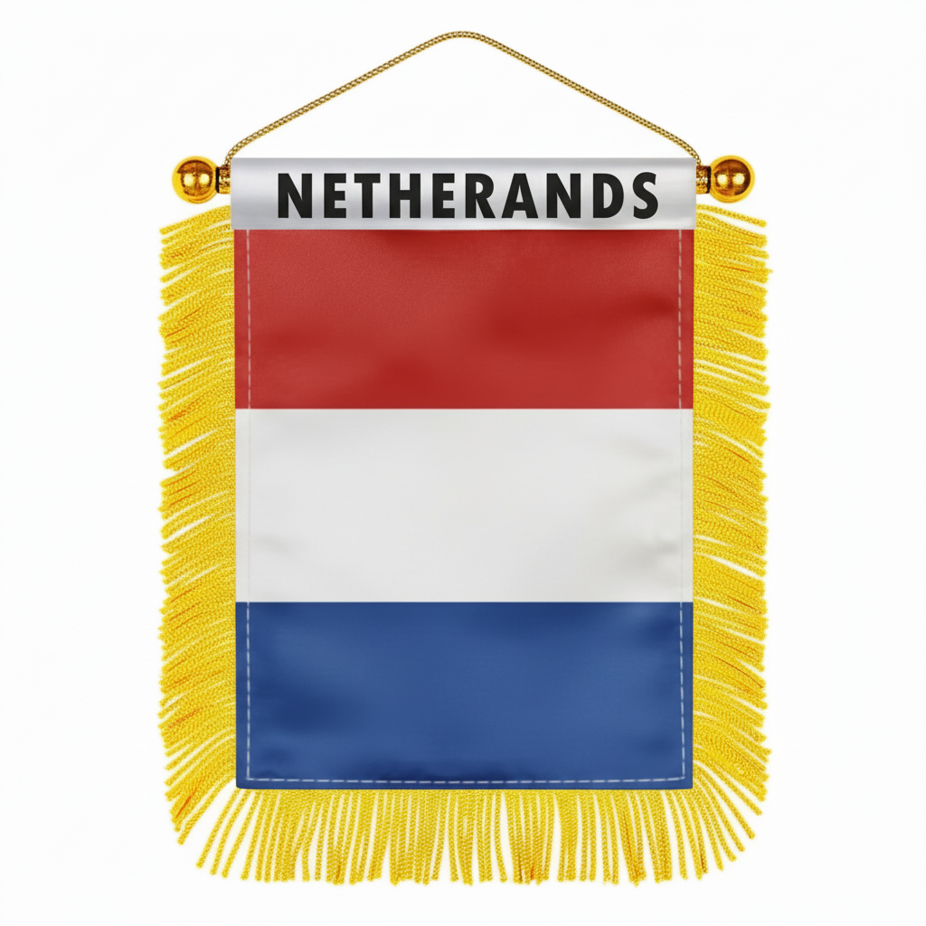 Official FIFA 2026 Netherlands Car Window Mini Decorative Flag