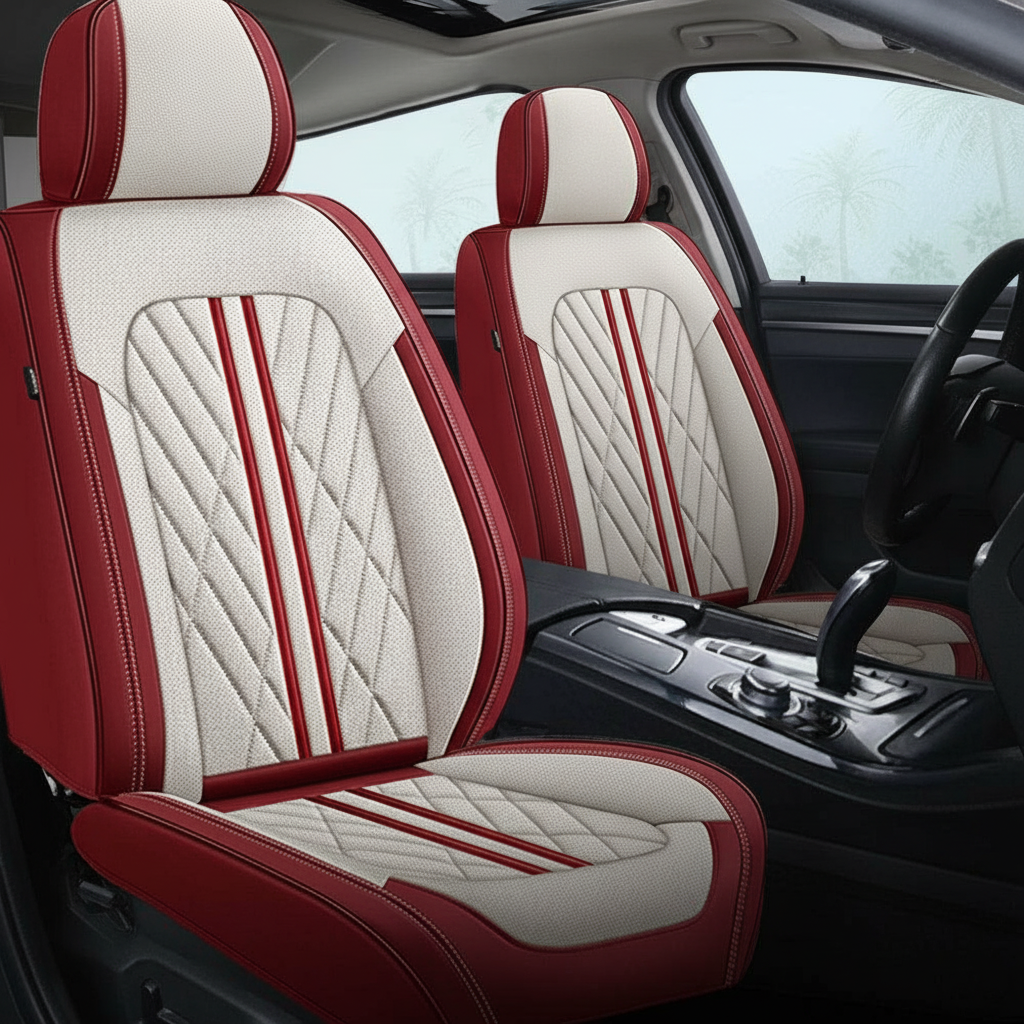 Ultra Car Seat Covers With Leather Design And Airbag Compatibility For Cars