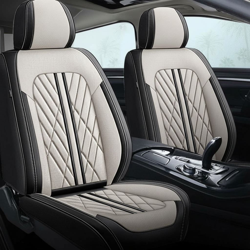 Ultra Car Seat Covers With Leather Design And Airbag Compatibility For Cars