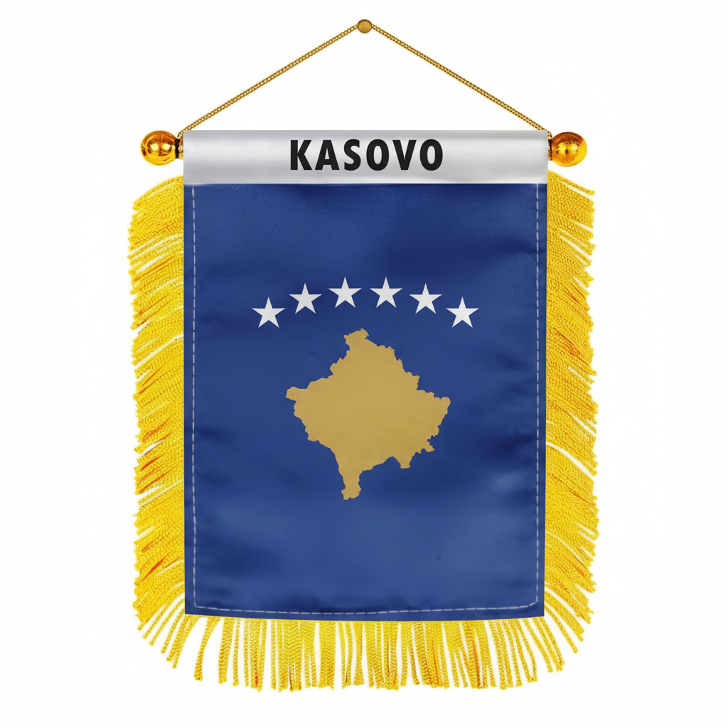 Official FIFA 2026 Kosovo Car Window Mini Decorative Flag