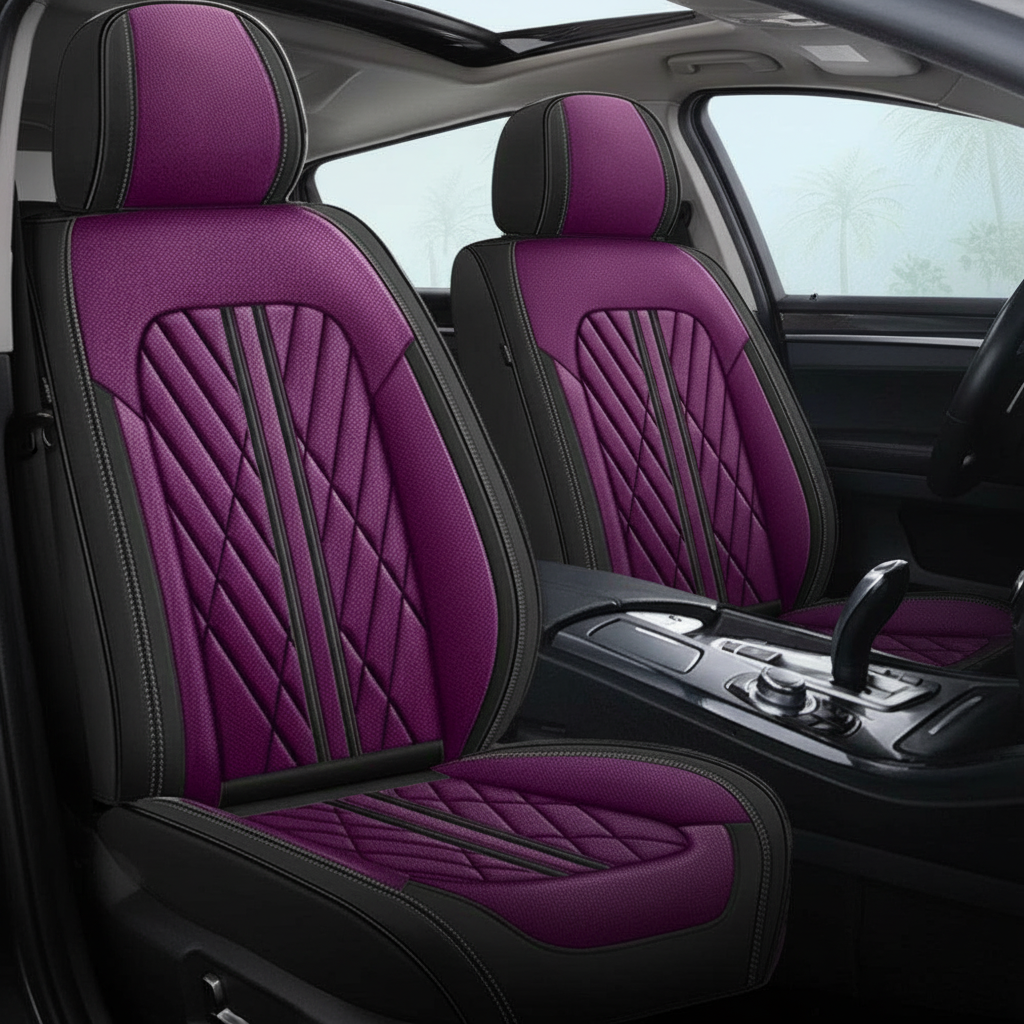 Ultra Car Seat Covers With Leather Design And Airbag Compatibility For Cars