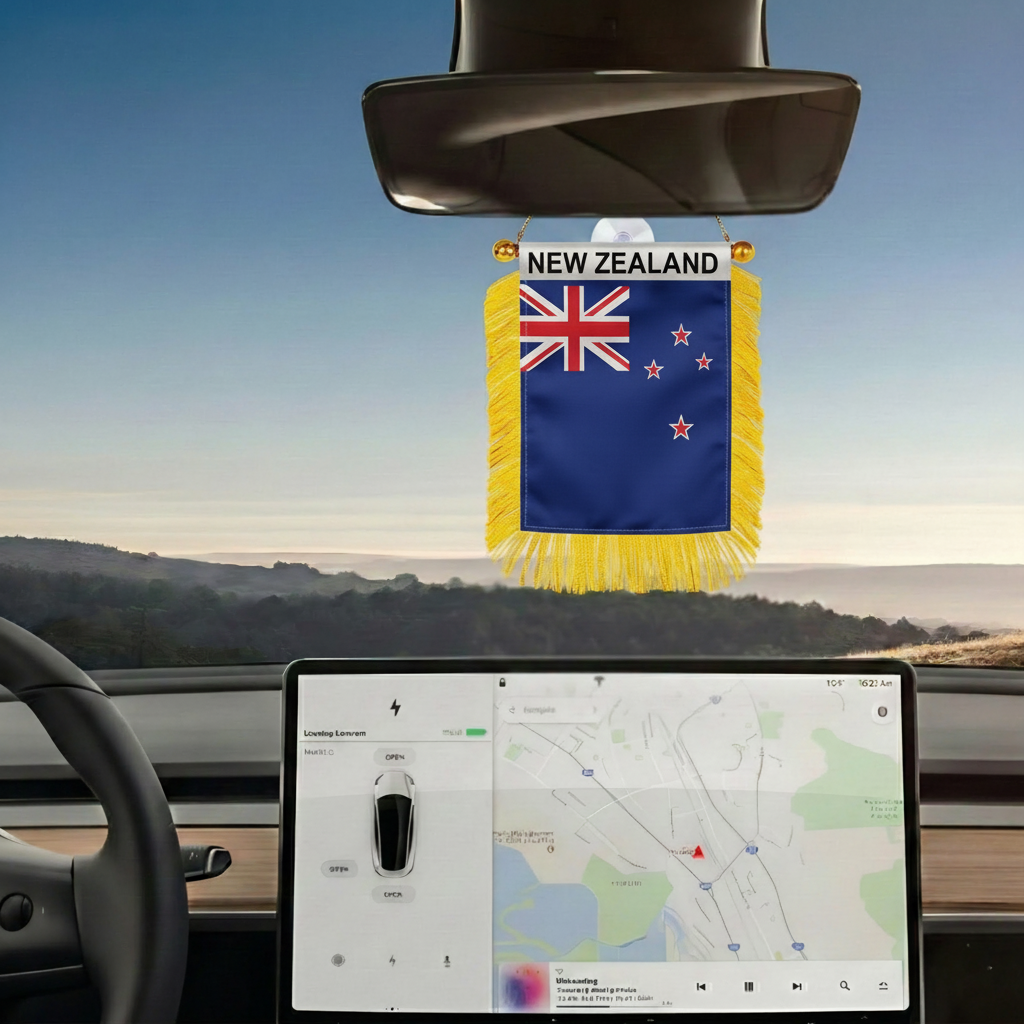 Official FIFA 2026 New Zealand Car Window Mini Decorative Flag