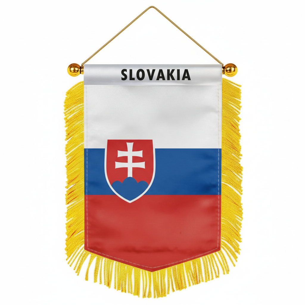 Official FIFA 2026 Slovakia Car Window Mini Decorative Flag