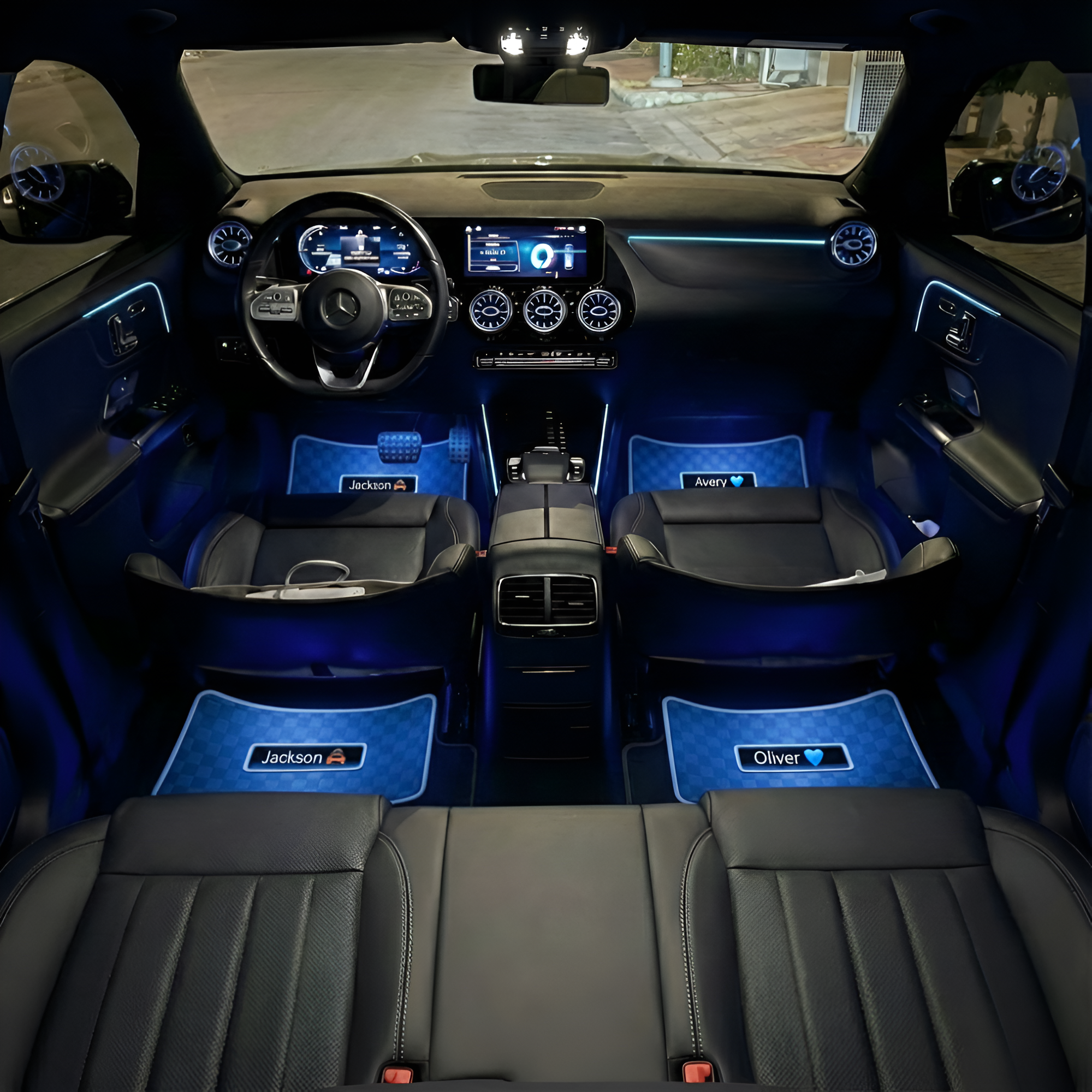 USB RGB Car Floor Mat Ambient Light With APP And Music Sync