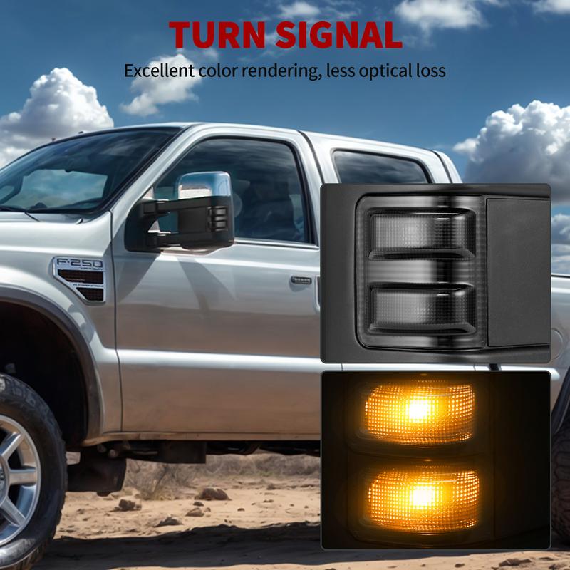 YITAMOTOR Pair Heated Tow Mirrors for 1999-2007 Ford F250 F350 F450 Super Duty Turn Signal