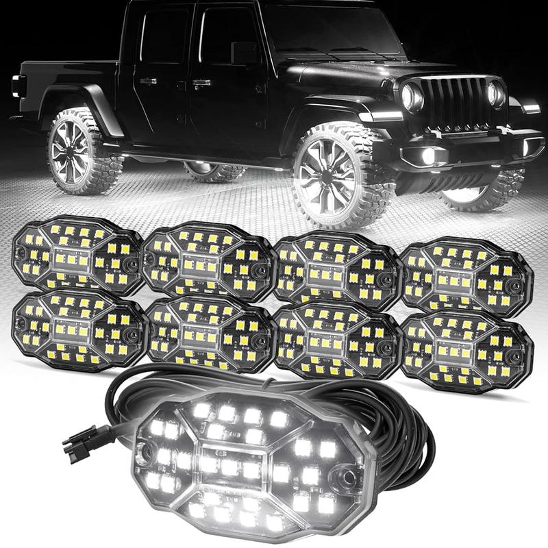 27 LED Rock Pods Lights Kit With 5 Sided Translucent Design For Vehicles