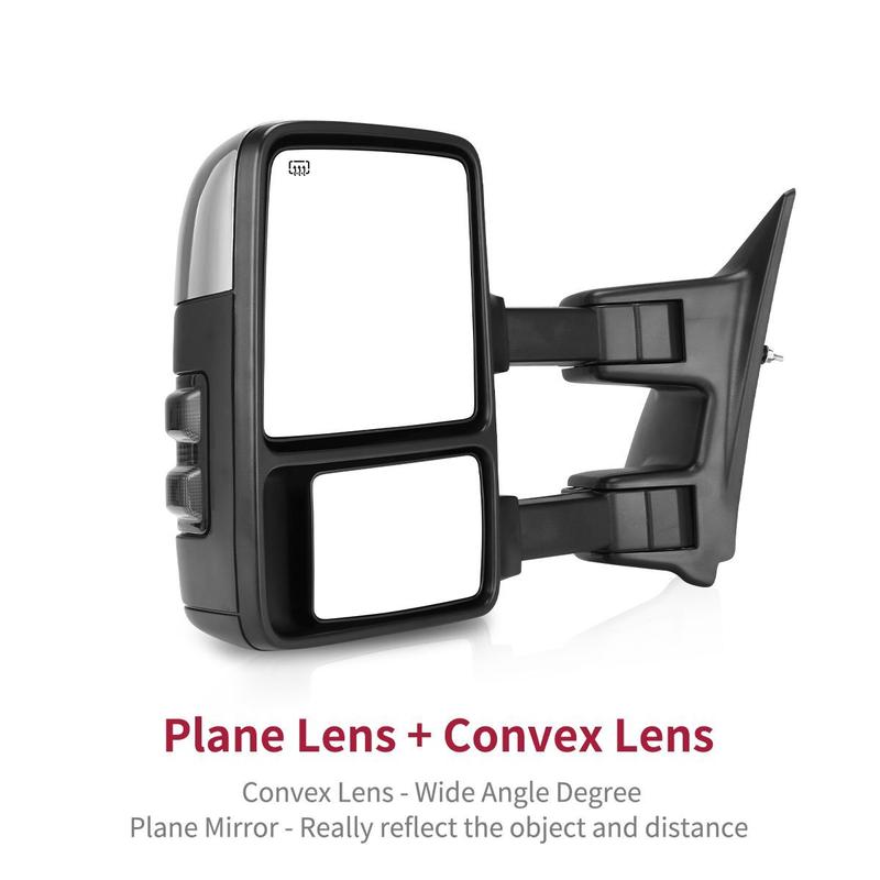 YITAMOTOR Pair Heated Tow Mirrors for 1999-2007 Ford F250 F350 F450 Super Duty Turn Signal