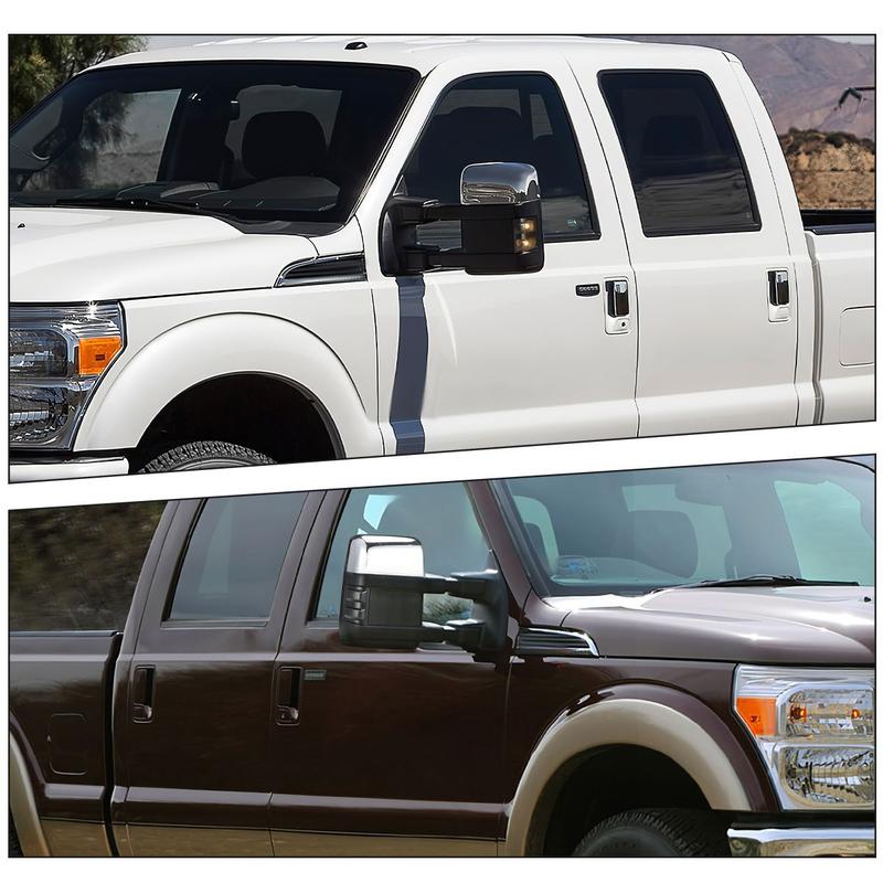 YITAMOTOR Pair Heated Tow Mirrors for 1999-2007 Ford F250 F350 F450 Super Duty Turn Signal