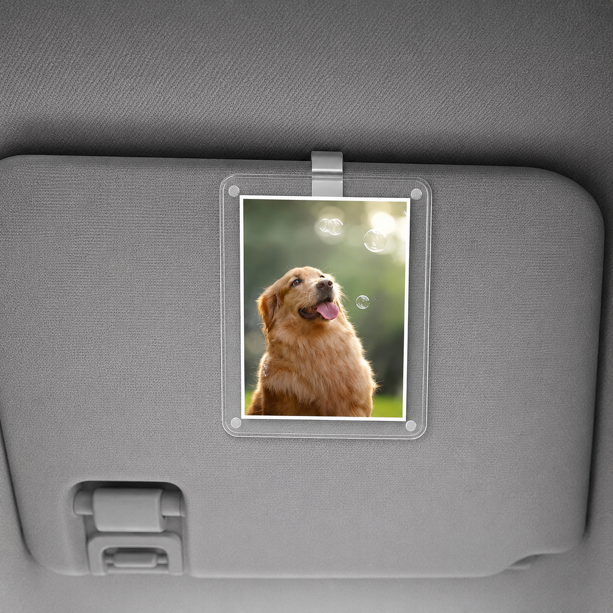 Magnetic Car Sun Visor Photo Frame And Acrylic Fridge Magnet Decor