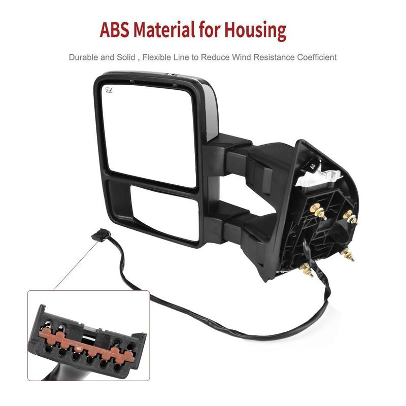 YITAMOTOR Pair Heated Tow Mirrors for 1999-2007 Ford F250 F350 F450 Super Duty Turn Signal